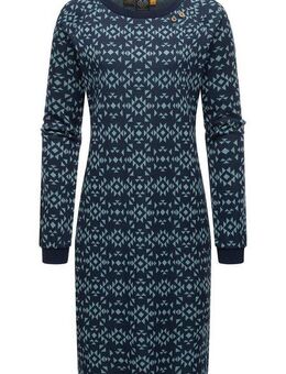 Ragwear Sweatkleid Dassa Aztec stylisches Langarmkleid für den Winter