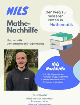 Mathe-Nachhilfe vom Mathematik-Studenten - Vor Ort und online - Bergheim (Nordrhein-Westfalen)