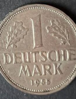 Zum 70. Jubeljahr eine 1 DM „G“ Kursmünze von 1955 - Münster (Hessen)