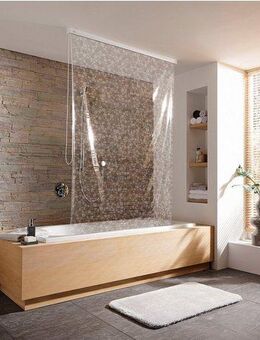 Kleine Wolke Duschrollo Duschrollo Clear Breite 128 cm, mit Perlketten-Seitenzug
