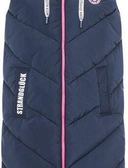 Zwillingsherz Steppweste "Strandglück" Doppel-Zipper, Kontrastdetails, Eingrifftaschen, modisch, knielang