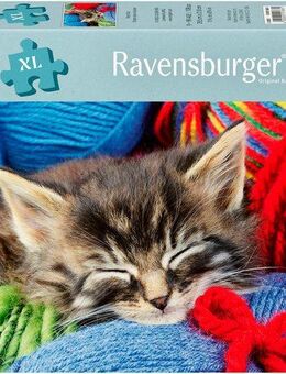 Ravensburger Puzzle Feel Well & Puzzle, Wollkätzchen, 100 Puzzleteile, XL, für Erwachsene, Made in Europe