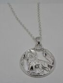 ☝️☝️☝️ Halskette, 925 Silber plat. + Anhänger Wolf, NEU ⭐⭐⭐⭐⭐ in 86368