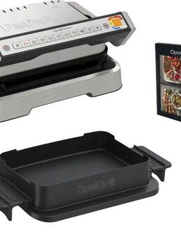Tefal Kontaktgrill GC774HP OptiGrill 4in1, 2100 W, inkl. Backschale, aufklappbar. Gratis: Hamburger Presse