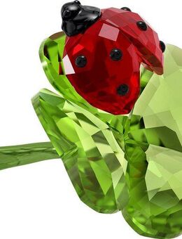 Swarovski Dekofigur Kristallfigur Sammelfigur Idyllia Marienkäfer und Glücksklee (1 St), Swarovski® Kristall