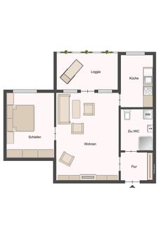 Charmante 2 Zimmer-Wohnung mit Balkon in ruhiger Lage