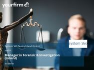 Manager:in Forensic & Investigation (m/w/d) - Berlin