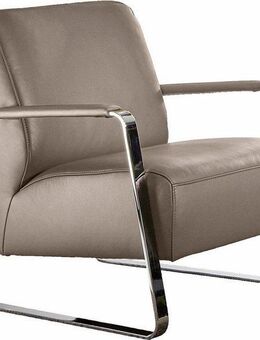 W.SCHILLIG Cocktailsessel quadroo Designsessel, Loungesessel, mit bezogenen Armlehnen, Gestell in Chrom glänzend