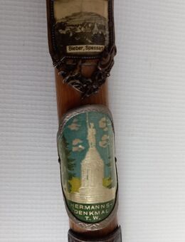 WANDERSTOCK, 91 cm mit 8 (acht) histor. STOCKNÄGELN um 1900 (alle s. u.) - Berlin