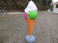 Eistüte groß mit Ständer 2 m - Werbeständer für Cafe Eisdielen - Eisleben (Lutherstadt)