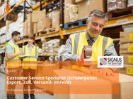 Customer Service Specialist (Schwerpunkt Export, Zoll, Versand) (m/w/d) - Alzenau
