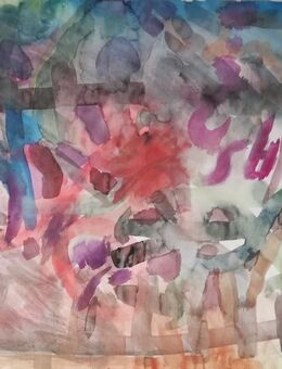 Aquarell Kunstwerk - Müllheim Zentrum