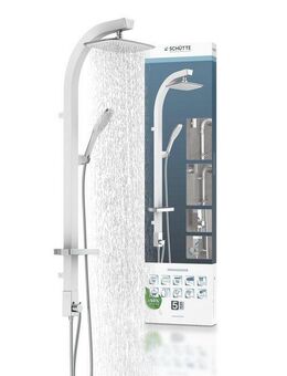 Schütte Brausegarnitur MADAGASKAR, Höhe 123 cm, Set, inkl. Wasserspardichtung, Antikalk, abnehmbare Seifenschale