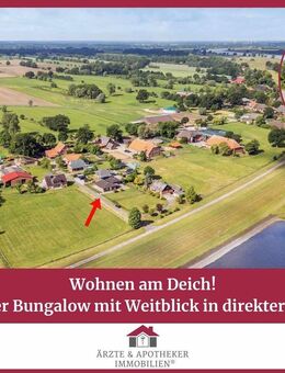 Wohnen am Deich - stilvoller Bungalow mit Weitblick in direkter Elbnähe! - Hittbergen