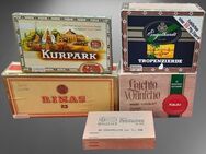 Kleine Sammlung alter Zigarrenkisten aus verschiedenen Zeiten - teils selten - Niederfischbach