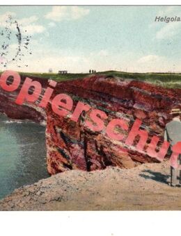 Alte Ansichtskarte „Helgoland. Westküste“, gel. 1914 - Landsberg