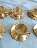 Versilbertes Mokkaset mit Glaseinlage - ein schönes und dekoratives Set in 60385