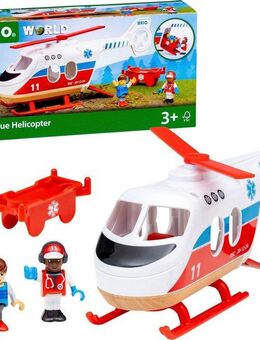 BRIO® Spielzeug-Hubschrauber BRIO® WORLD, Rettungshubschrauber, FSC® - schützt Wald - weltweit
