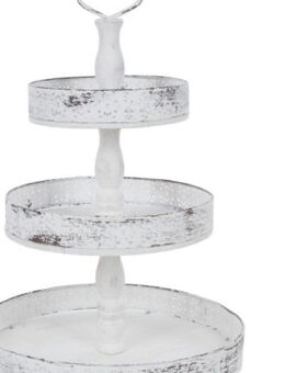 Casa Padrino Landhausstil Shabby Chic Etagere 3-Stufig - Bonn