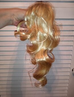 Haarspange mit Haarteil, Zopf in hellem blond - Düsseldorf