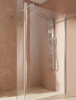 welltime Walk-in-Dusche Mailand, Einscheibensicherheitsglas, in 3 verschiedenen Breiten (90,100, 120cm), 6mm Sicherheitsglas