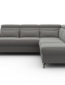 sit&more Ecksofa Cabrio L-Form, mit Sitztiefenverstellung, Arm- und Kopfteilverstellung, 3 Nierenkissen, Federkern, optional Bettfunktion und Stauraum