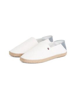 Tommy Hilfiger HILFIGER ESPADRILLE CORE TEXTILE Slipper, Schlupfschuh, Espadrilles, Sommerschuh, Kontrastbesatz an der Ferse