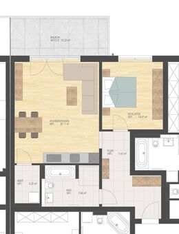 PROVISIONSFREI+NEUBAU+ 2-Zimmer-ETW mit großem Balkon - Waldkraiburg