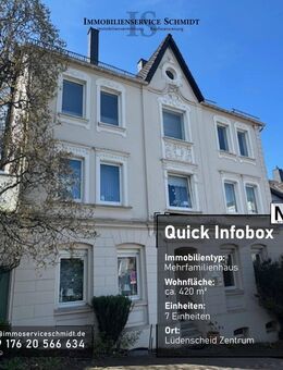 Geräumiges und gepflegtes Mehrfamilienhaus mit Büroeinheit auf großzügigem Grundstück in guter und zentraler Lage von Lüdenscheid - Lüdenscheid