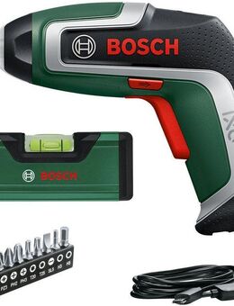 Bosch Home & Garden Akku-Schrauber IXO 7 Level Set, mit Bit-Set, Wasserwage und Ladekabel