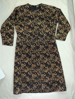 Elegantes Vintage-Kleid, Schwarz-Goldene Jacquard - Blieskastel