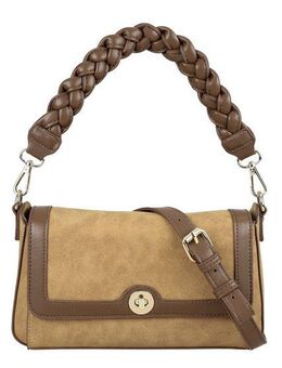 COLLEZIONE ALESSANDRO Schultertasche Brown, mit Flechtung