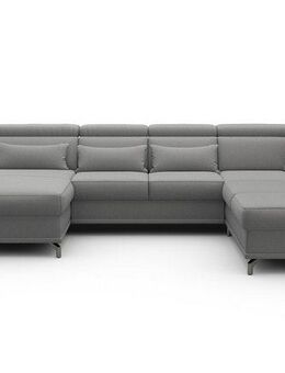 sit&more Wohnlandschaft Cabrio U-Form, B: 359 cm, mit Sitztiefen-, Arm- & Kopfteilverstellung, 3 Nierenkissen, Federkern, optional Bettfunktion und Stauraum