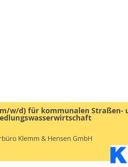 Planer/-in (m/w/d) für kommunalen Straßen- und Tiefbau / Siedlungswasserwirtschaft - Döbeln