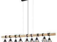 EGLO Hängeleuchte TOWNSHEND 5, ohne Leuchtmittel, Vintage Pendellampe, Hängelampe, Schwarz, braun, FSC zertifiziert, E27