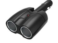Hama Verteiler für Zigarettenanzüderbuchse 2 fach 12V, KFZ Auto Adapter KFZ-Adapter
