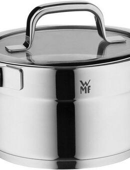 WMF Kochtopf Compact Cuisine, Cromargan® Edelstahl Rostfrei 18/10 (2-tlg), wärmeduzierende Hohlgriffe, Innenskalierung, Schüttrand