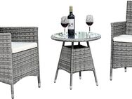 3-teilige Gartenmöbel Sitzgruppe Gartenset Lounge Polyrattan Rattan Essgruppe Set 342 - Ingolstadt