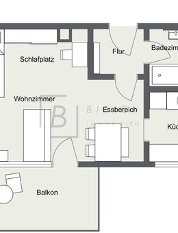 Kompakter Wohnkomfort trifft zentrale Lage - 1-Zimmer-Wohnung mit Balkon & Tiefgarage in Senden - Senden (Bayern)