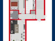 Einziehen & wohlfühlen: Top-renovierte 2-Zimmer-Wohnung in begehrter Lage, neu eingerichtet - Borna