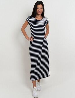 Seidel Moden Sommerkleid lang, mit Streifen-Design, MADE IN GERMANY