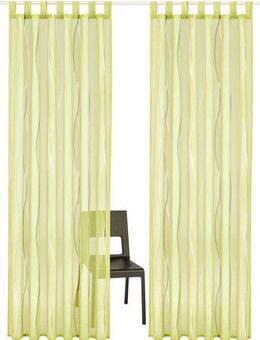 my home Gardine Dimona (2 St), Schlaufen, transparent, Voile, 2er-Set, Voile, Polyester, Wellen