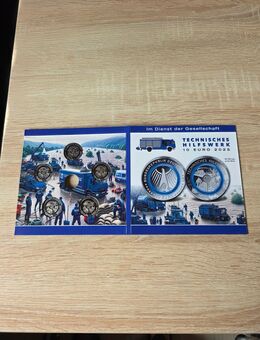 5 x 10 Euro BRD 2025 "Im Dienst der Gesellschaft-Technisches Hilfswerk" A-J, St, Neu, OVP im Folder - Büren