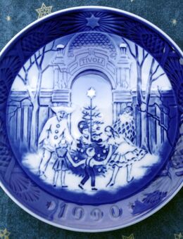 Weihnachtsteller 1990 von Royal Copenhagen (Weihnachten im Tivoli) - Nottuln