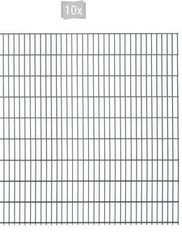 Arvotec Doppelstabmattenzaun EASY 183 zum Aufschrauben, (Set, 21-St), Zaunhöhe 183 cm, Zaunlänge 2 - 60 m
