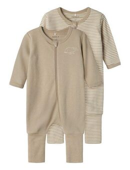 Name It Schlafoverall NBNNIGHTSUIT 2P ZIP FF Y/D CORE 2 NOOS (Packung, 2-tlg)