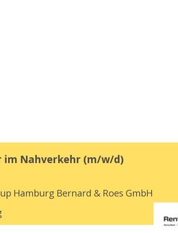 Kraftfahrer im Nahverkehr (m/w/d) - Hamburg