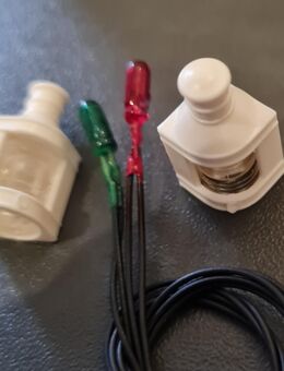 Paar Positionslampen10x20mm Kunststoff mit 12V. Birnchen Rot/Grün, - Düsseldorf