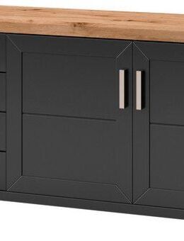 set one by Musterring Sideboard York, Typ 51, mit viel Stauraum, Bügelgriff silber, B 184 x H 79 cm