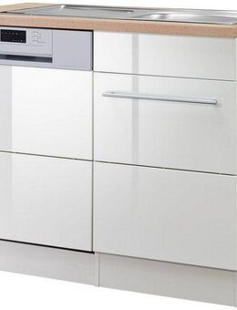 KOCHSTATION Spülenschrank KS-Wien Breite 110 cm, inkl. Möbelfront für teilintegrierbaren Geschirrspüler